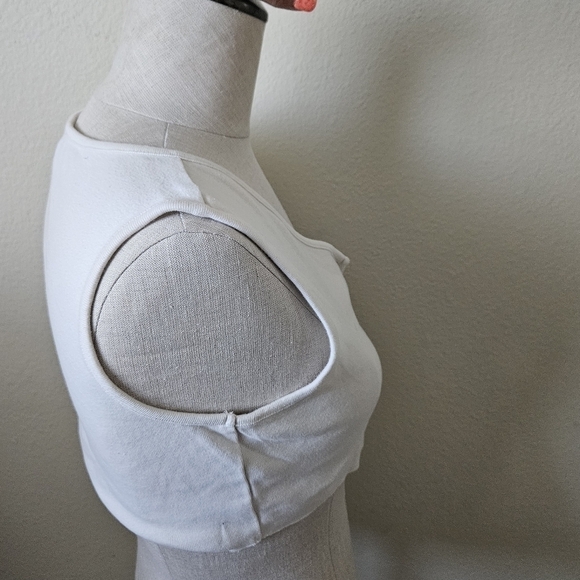 BDG URBAN OUTFITTERS Lexi Crop Button-Up Tank - White S - Picture 6 of 8